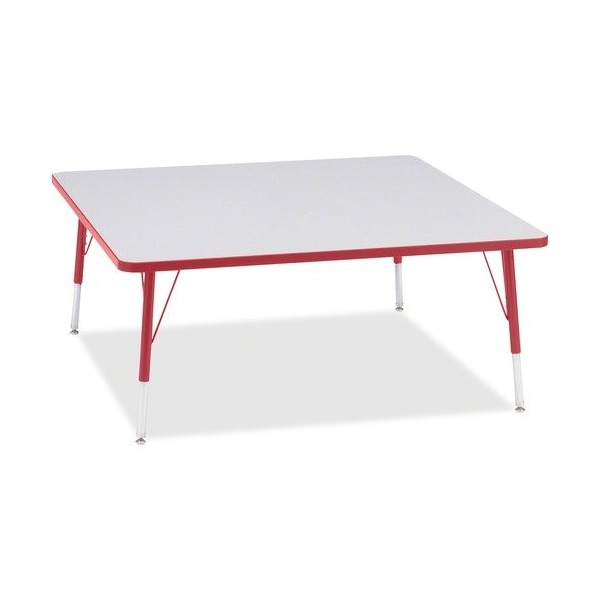 Jonti-Craft TABLE, SQUARE, 48X48, GY/RD JNT6418JCE008 - main